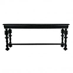 Noir Furniture Noir Portuguese Console, Hand Rubbed Black