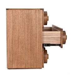 Noir Furniture Noir Lego Sideboard With 3 Drawers, Dark Walnut Buffets