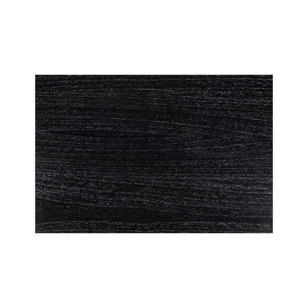 Noir Furniture Accent Tables Noir Messer Shelf, Hand Rubbed Black And Gray Wash