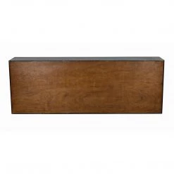 Noir Furniture Accent Tables Noir Messer Shelf, Hand Rubbed Black And Gray Wash