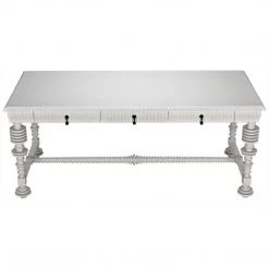 Noir Furniture Portuguese Desk, Solid White