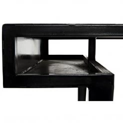 Noir Furniture Stiletto Desk, Black Metal