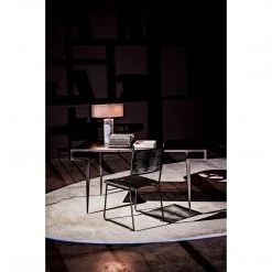 Noir Furniture Stiletto Desk, Black Metal