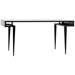 Noir Furniture Stiletto Desk, Black Metal