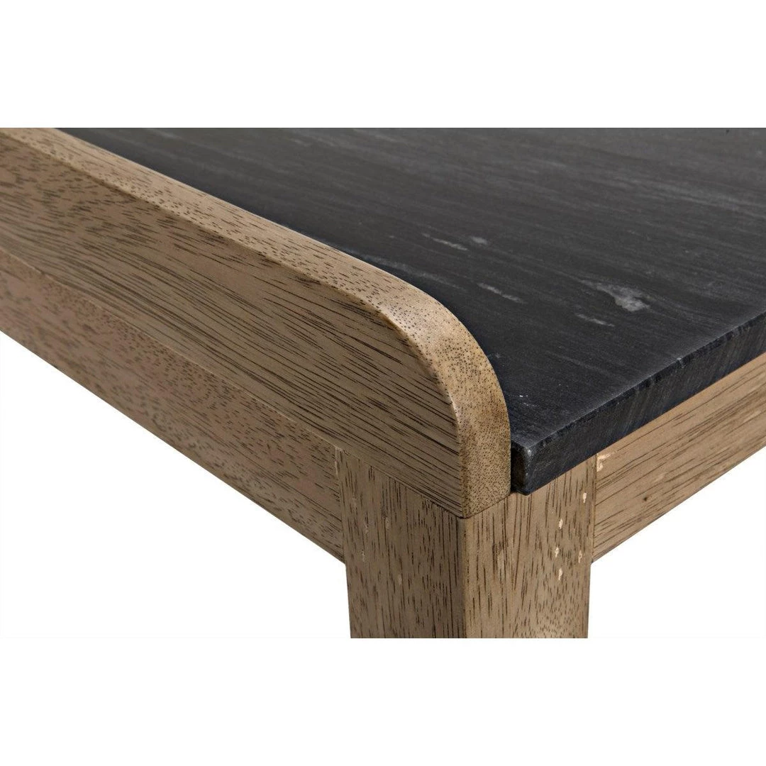 Noir Furniture Wod Ward Desk, Bleached Walnut With Stone Top