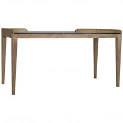 Noir Furniture Wod Ward Desk, Bleached Walnut With Stone Top