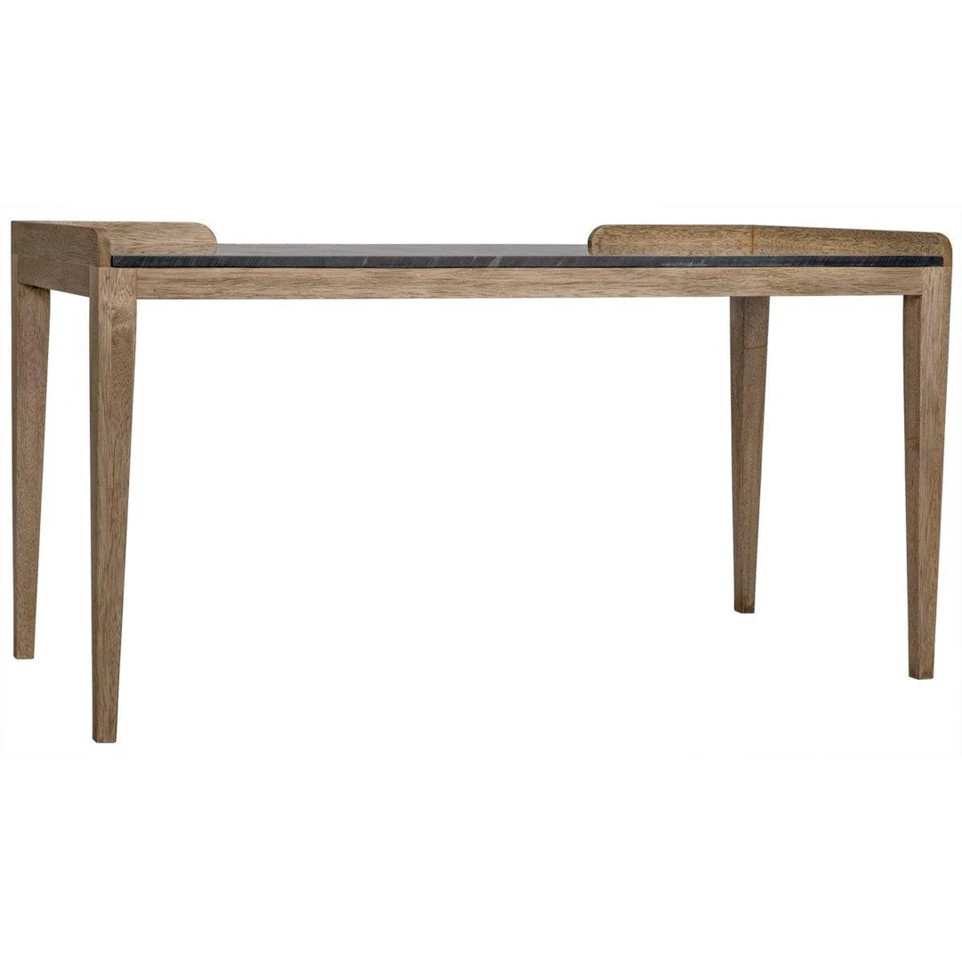 Noir Furniture Wod Ward Desk, Bleached Walnut With Stone Top