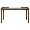 Noir Furniture Wod Ward Desk, Dark Walnut With Stone Top