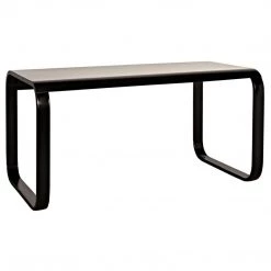 Noir Furniture Harvey Desk, Black Metal