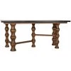 Noir Furniture Creo Desk With Stone Top, Dark Walnut