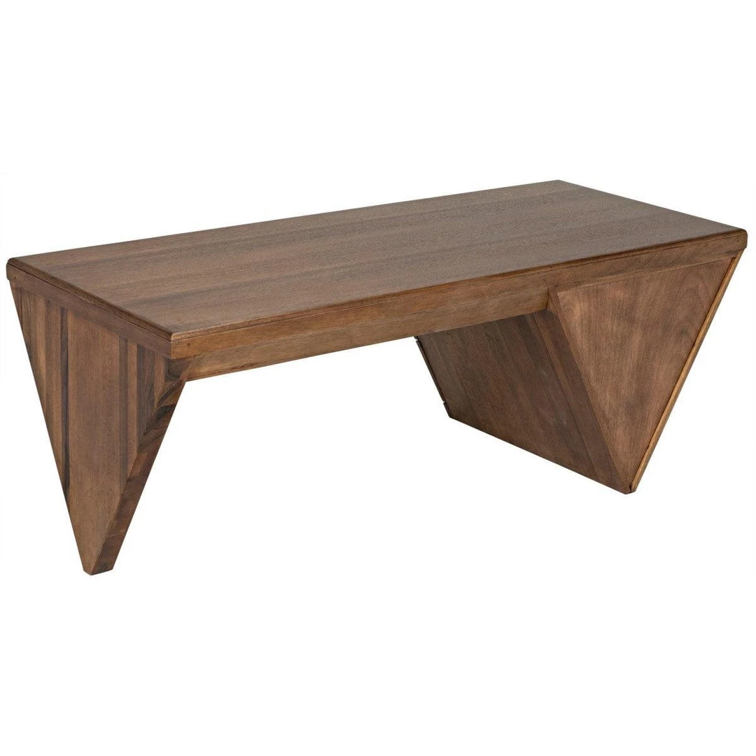 Noir Furniture Tetramo Desk, Dark Walnut