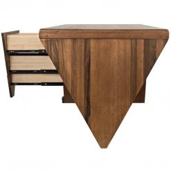 Noir Furniture Tetramo Desk, Dark Walnut