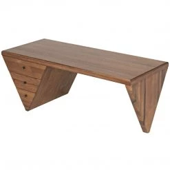 Noir Furniture Tetramo Desk, Dark Walnut