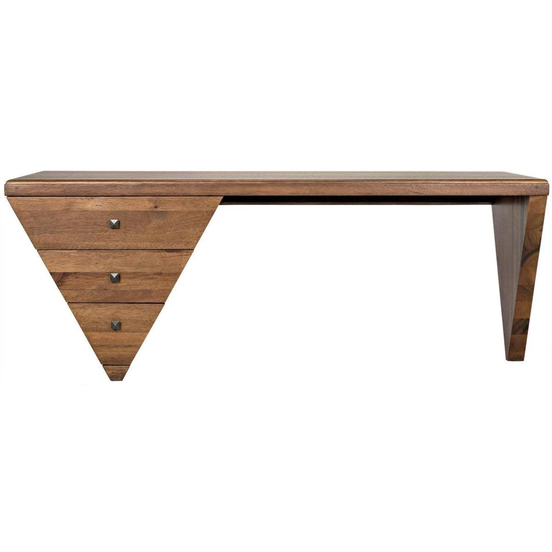 Noir Furniture Tetramo Desk, Dark Walnut