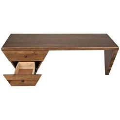 Noir Furniture Tetramo Desk, Dark Walnut