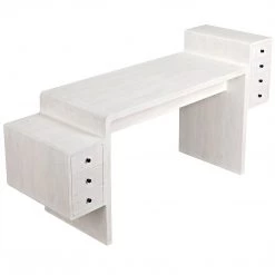 Noir Furniture Noir Lance Desk, White Wash