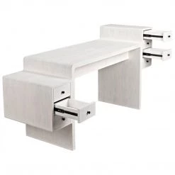 Noir Furniture Noir Lance Desk, White Wash