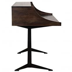 Noir Furniture Noir Croft Desk With Steel, Ebony Walnut
