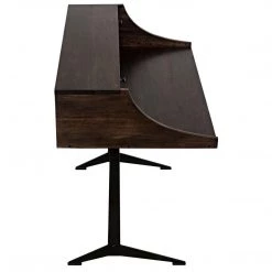 Noir Furniture Noir Croft Desk With Steel, Ebony Walnut
