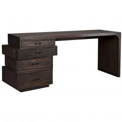 Noir Furniture Noir Artemis Desk, Ebony Walnut