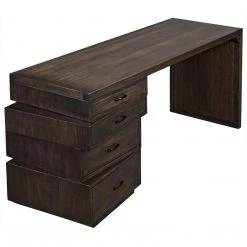 Noir Furniture Noir Artemis Desk, Ebony Walnut