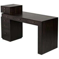 Noir Furniture Noir Tokyo Desk, Ebony Walnut