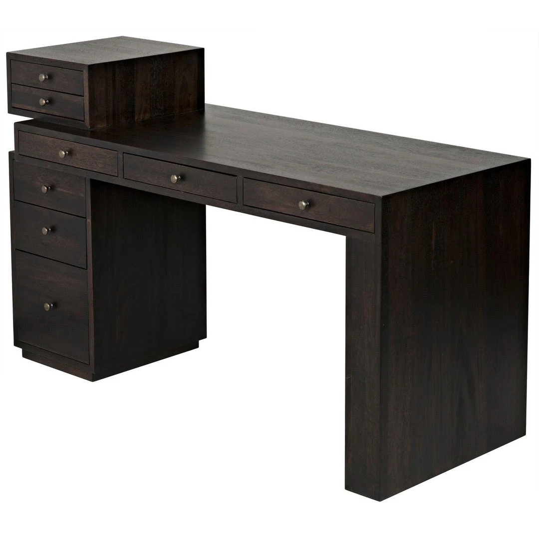 Noir Furniture Noir Tokyo Desk, Ebony Walnut