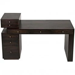 Noir Furniture Noir Tokyo Desk, Ebony Walnut