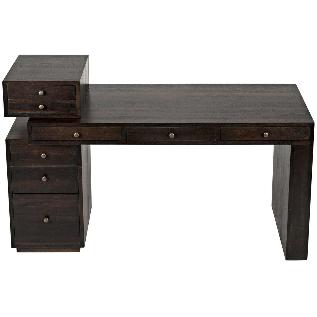 Noir Furniture Noir Tokyo Desk, Ebony Walnut