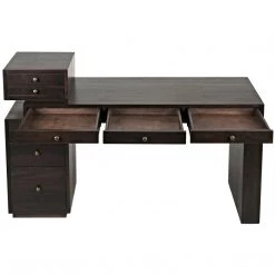 Noir Furniture Noir Tokyo Desk, Ebony Walnut
