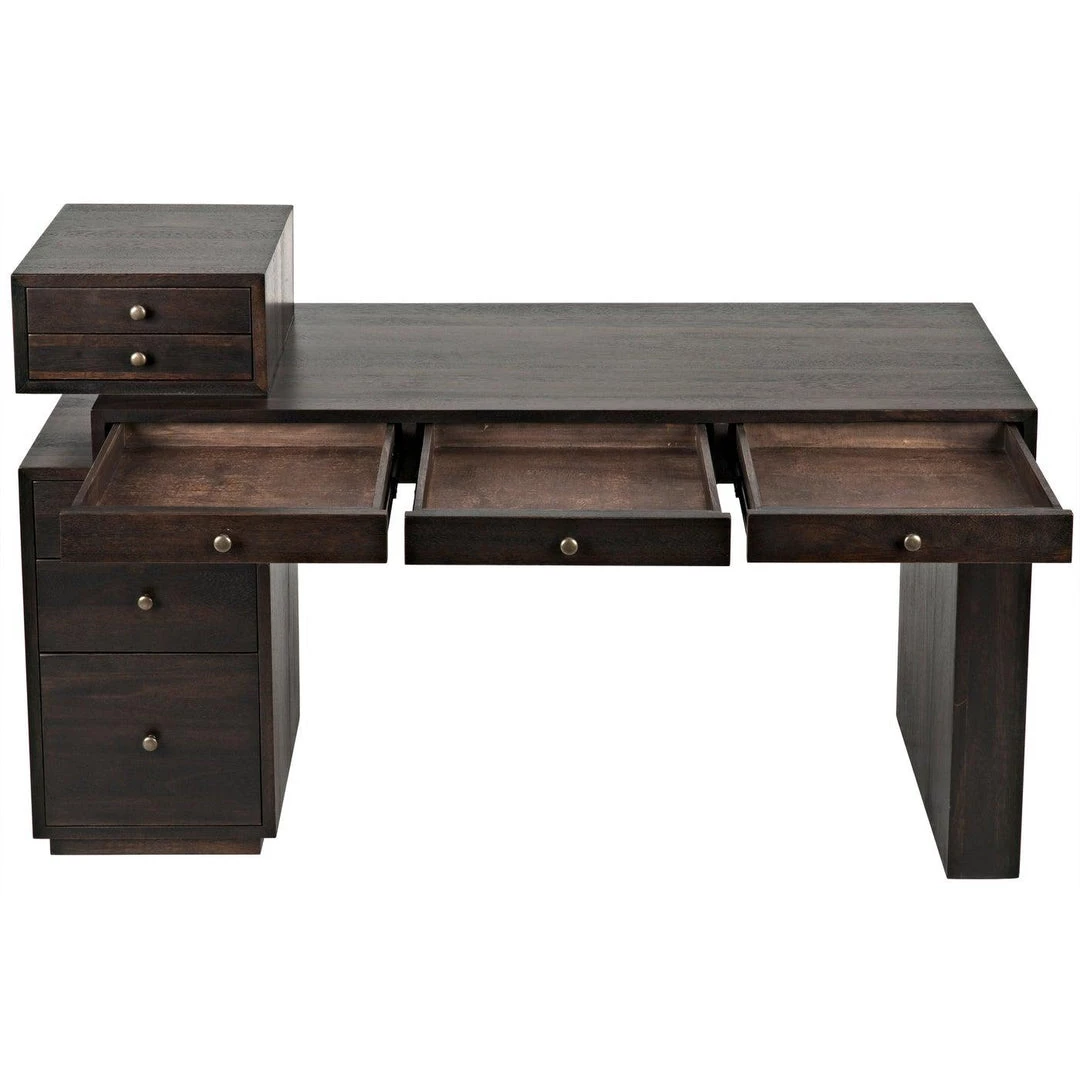 Noir Furniture Noir Tokyo Desk, Ebony Walnut