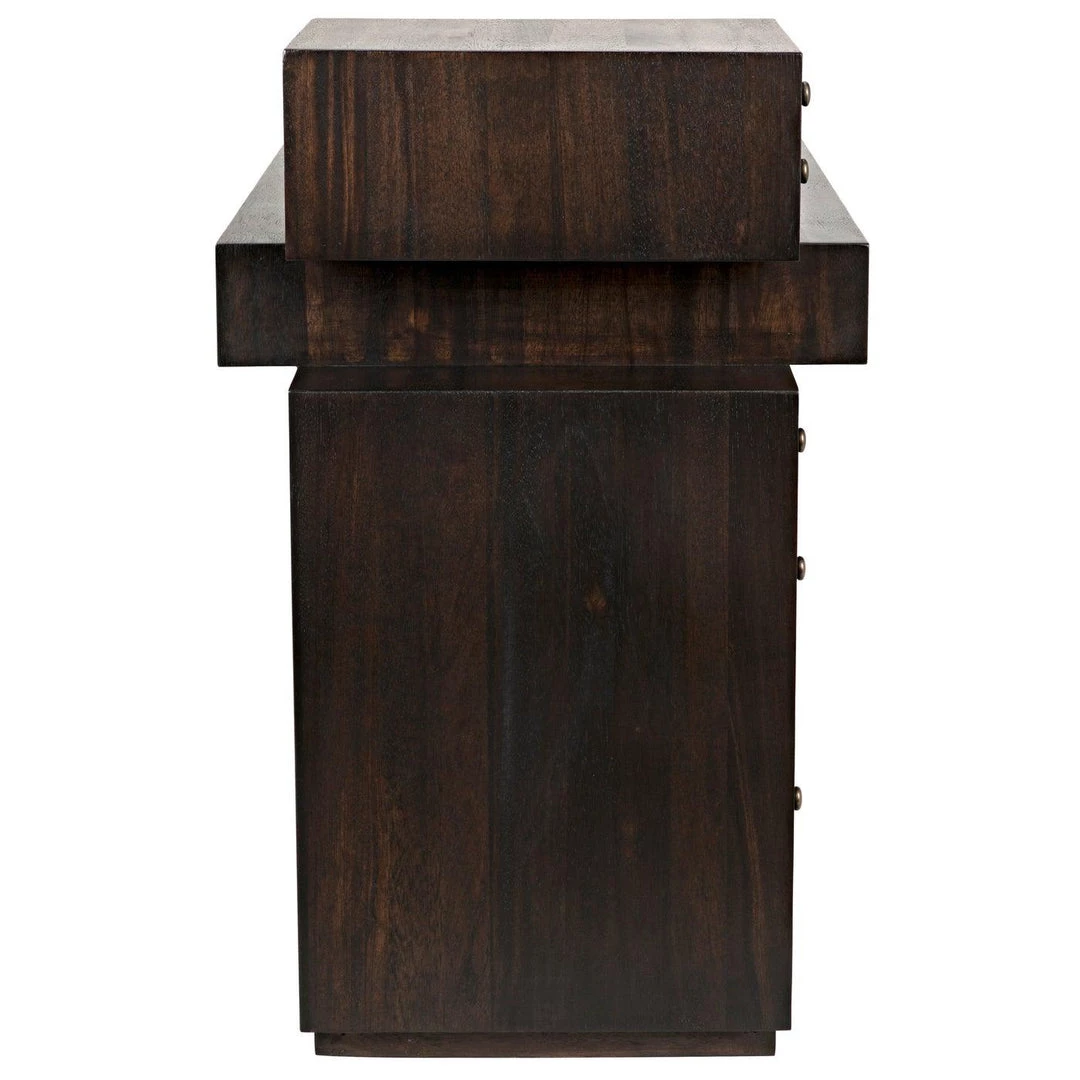 Noir Furniture Noir Tokyo Desk, Ebony Walnut