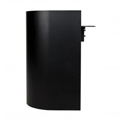 Noir Furniture Noir Scarlett Desk, Black Steel With Ebony Walnut Drawers