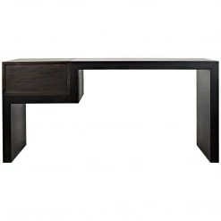 Noir Furniture Noir Alvaro Desk, Black Steel With Ebony Walnut