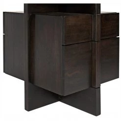 Noir Furniture Noir Bridge Desk, Ebony Walnut