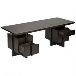 Noir Furniture Noir Bridge Desk, Ebony Walnut