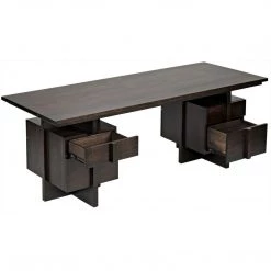 Noir Furniture Noir Bridge Desk, Ebony Walnut