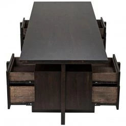 Noir Furniture Noir Bridge Desk, Ebony Walnut