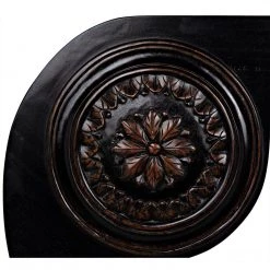 Noir Furniture Noir Mephistopheles Desk, Hand Rubbed Black With Light Brown Trim