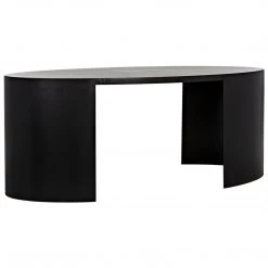 Noir Furniture Noir Marigold Desk, Ebony Walnut With Black Steel