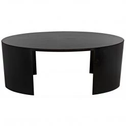 Noir Furniture Noir Marigold Desk, Ebony Walnut With Black Steel