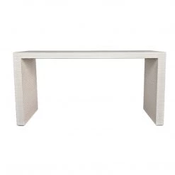 Noir Furniture Noir Manhattan Desk, Solid White