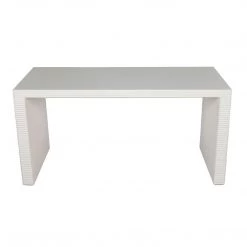 Noir Furniture Noir Manhattan Desk, Solid White