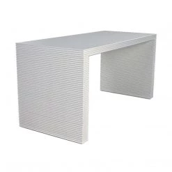 Noir Furniture Noir Manhattan Desk, Solid White