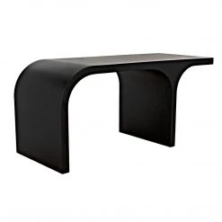 Noir Furniture Noir Maximus Desk, Black Metal