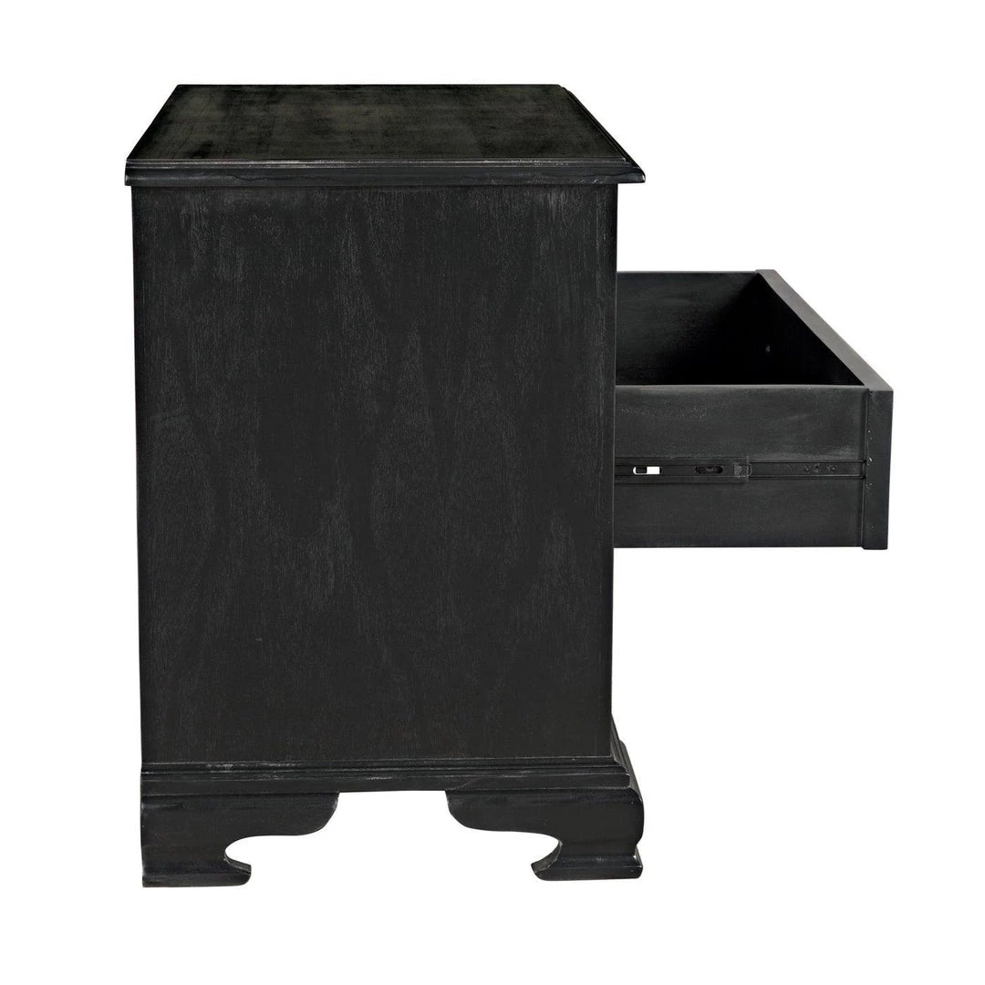 Noir Furniture Noir Sofie Dresser, Hand Rubbed Black