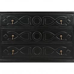 Noir Furniture Noir Sofie Dresser, Hand Rubbed Black
