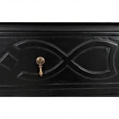 Noir Furniture Noir Sofie Dresser, Hand Rubbed Black