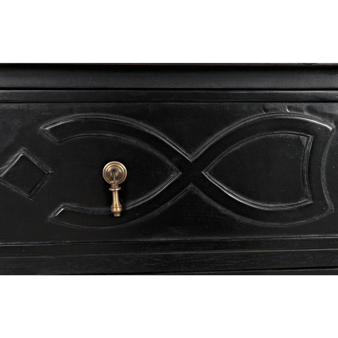 Noir Furniture Noir Sofie Dresser, Hand Rubbed Black