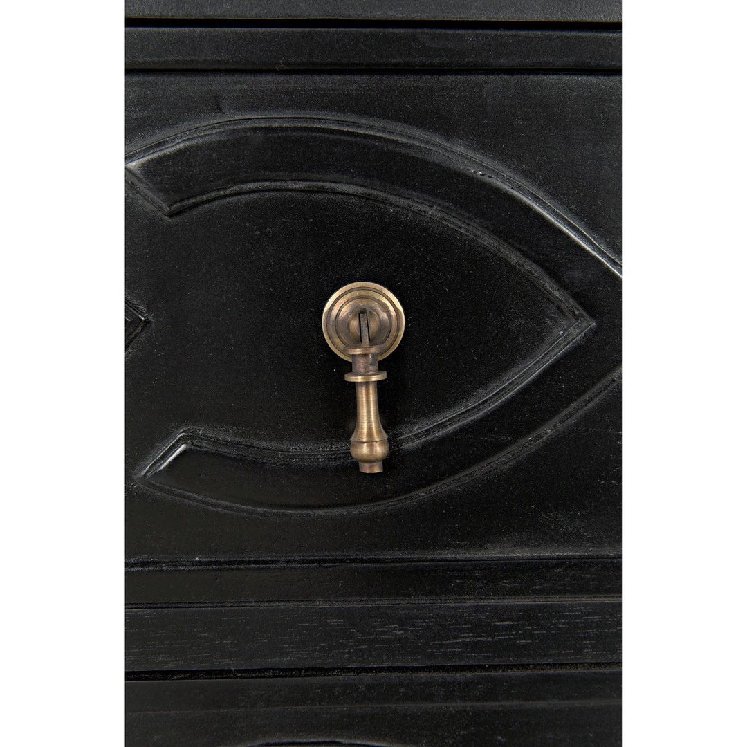 Noir Furniture Noir Sofie Dresser, Hand Rubbed Black